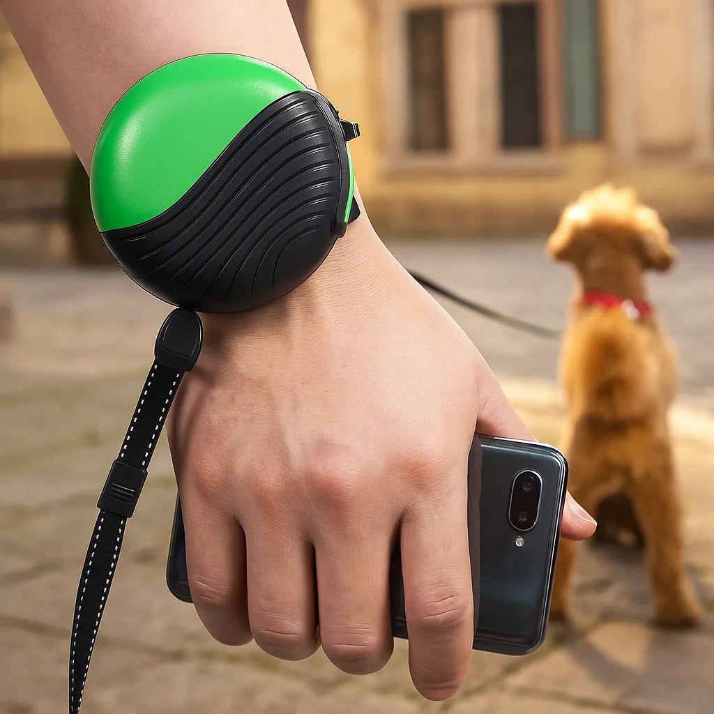 Hundeleine freihändig | Mit Handschlaufe &amp; Stoppfunktion | 3 m für Hunde bis 25 kg