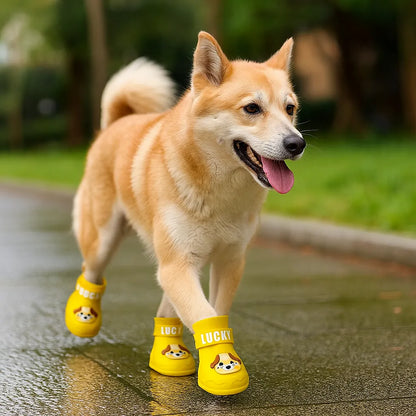 Hundeschuhe wasserdicht &amp; rutschfest | Mit Klettverschluss für Regen &amp; Schnee