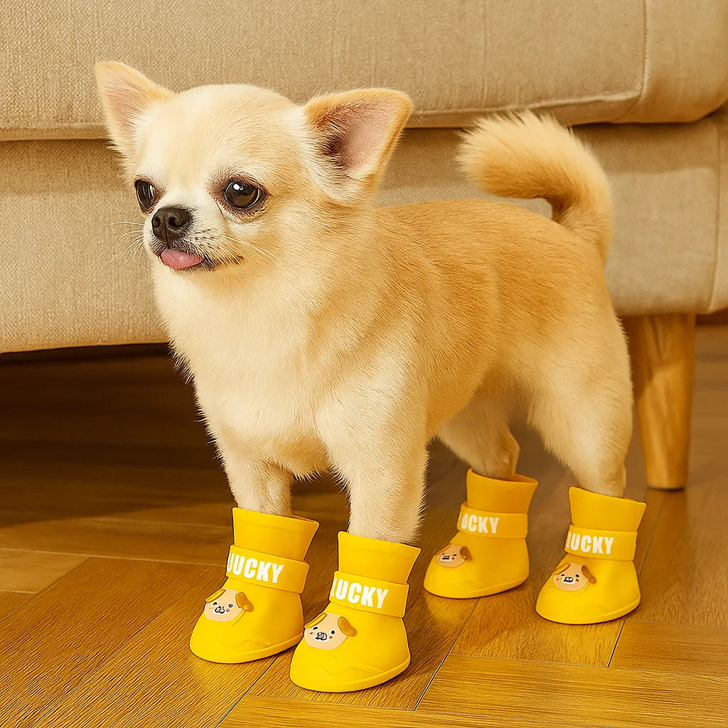Hundeschuhe wasserdicht &amp; rutschfest | Mit Klettverschluss für Regen &amp; Schnee