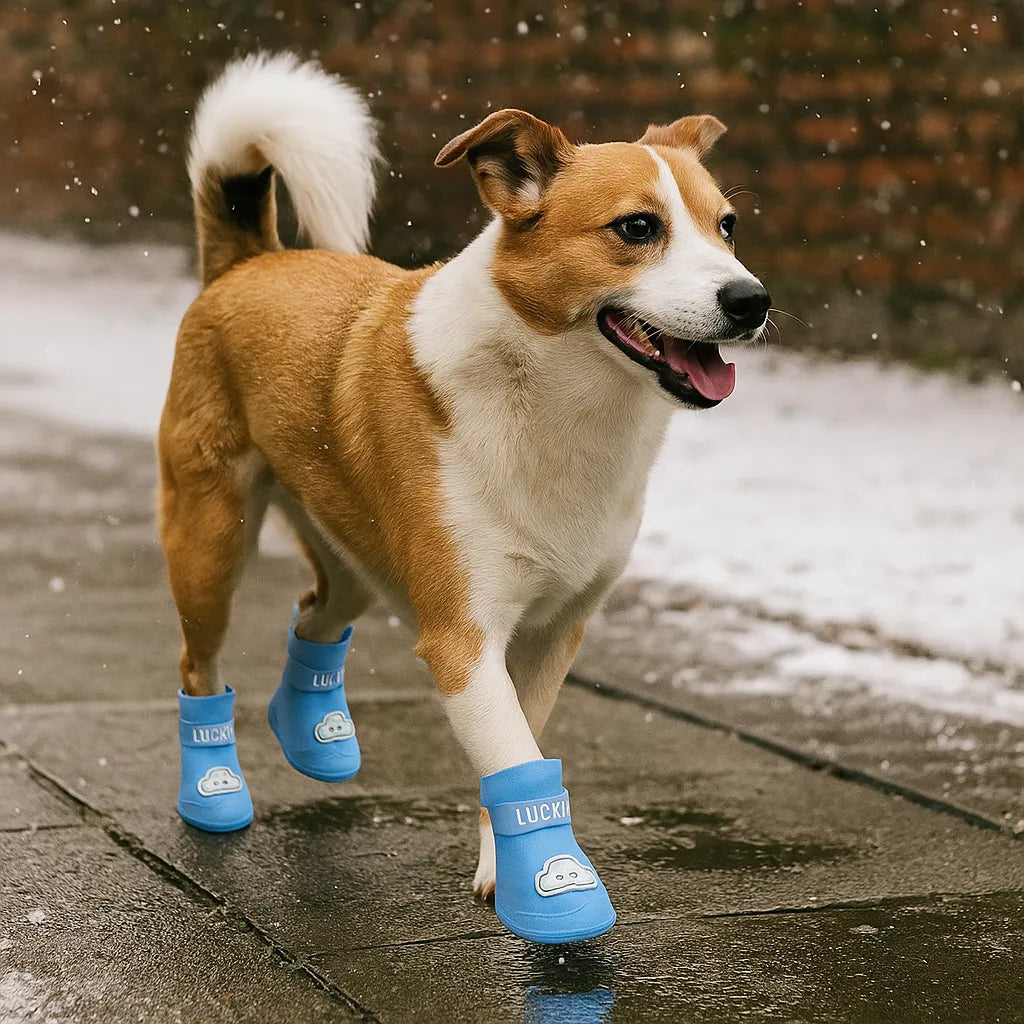 Hundeschuhe wasserdicht &amp; rutschfest | Mit Klettverschluss für Regen &amp; Schnee