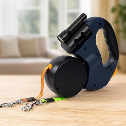 Doppelleine für 2 Hunde | Robust mit Drehgelenk &amp; LED-Licht