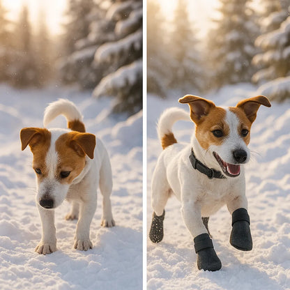 Hundeschuhe Winter wasserdicht – warm gefüttert &amp; rutschfest