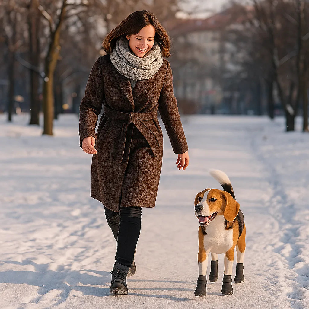 Hundeschuhe Winter wasserdicht – warm gefüttert &amp; rutschfest
