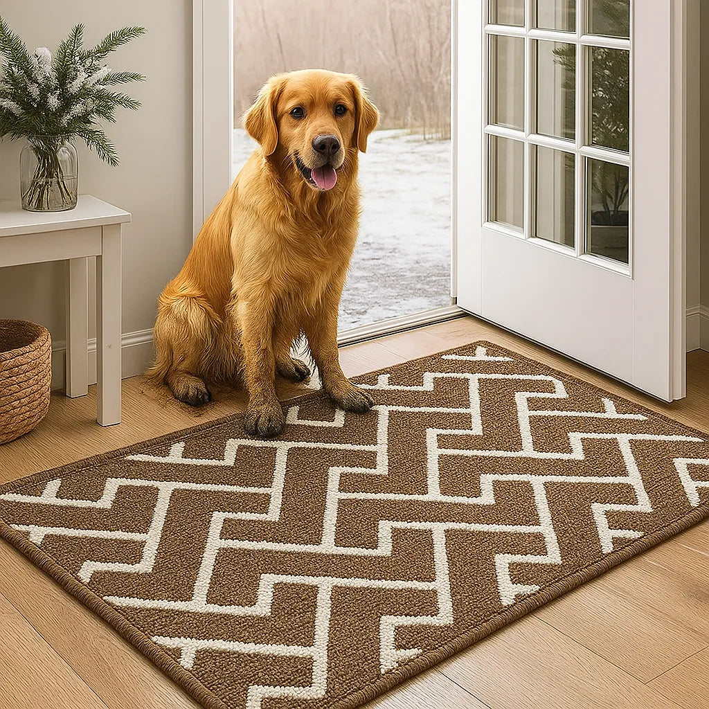 Schmutzfangmatte Hund – saugfähige &amp; rutschfeste Fußmatte waschbar