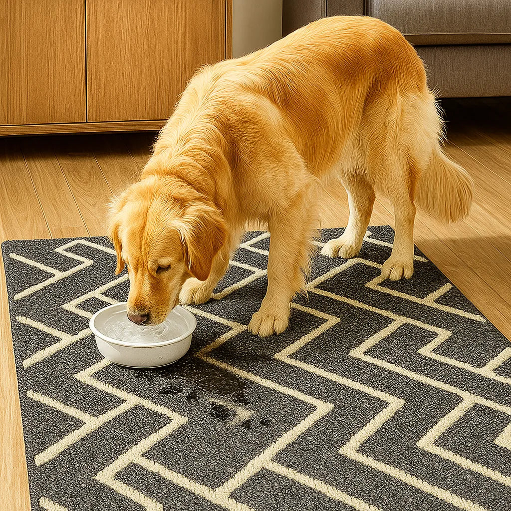 Schmutzfangmatte Hund – saugfähige &amp; rutschfeste Fußmatte waschbar