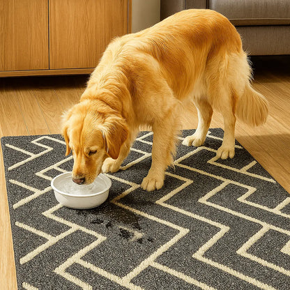 Schmutzfangmatte Hund – saugfähige &amp; rutschfeste Fußmatte waschbar
