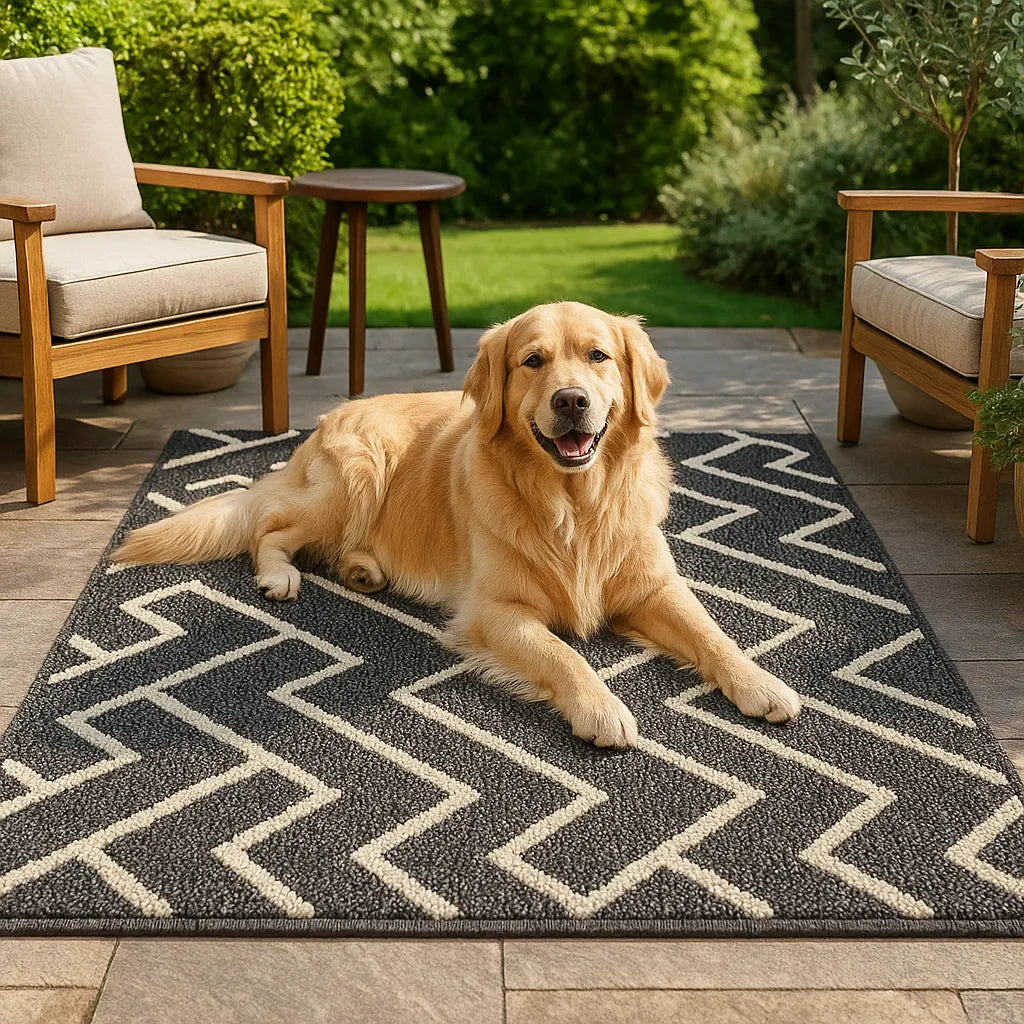 Schmutzfangmatte Hund – saugfähige &amp; rutschfeste Fußmatte waschbar