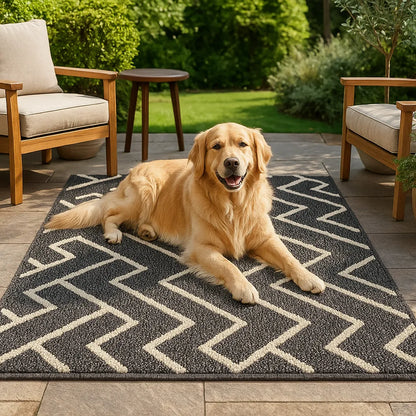 Schmutzfangmatte Hund – saugfähige &amp; rutschfeste Fußmatte waschbar