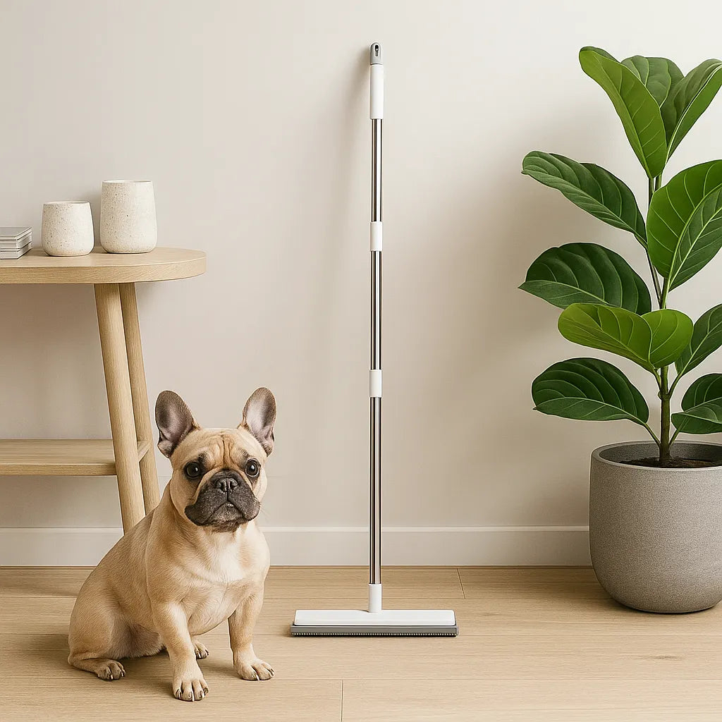 Tierhaarentferner mit Stiel | stabiler Besen für Hunde- &amp; Katzenhaare