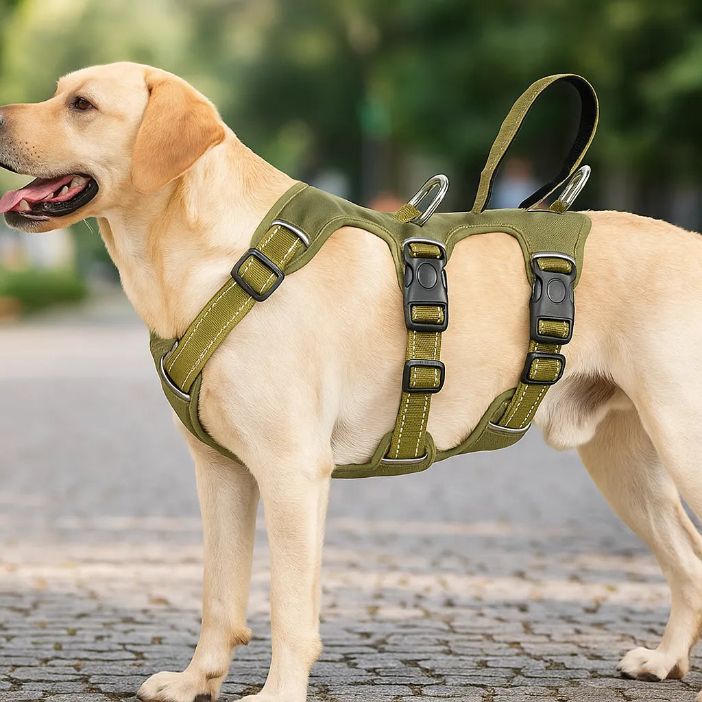 Hundegeschirr gepolstert &amp; reflektierend | Anti-Zieh Brustgeschirr