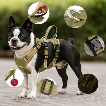 Hundegeschirr gepolstert &amp; reflektierend | Anti-Zieh Brustgeschirr