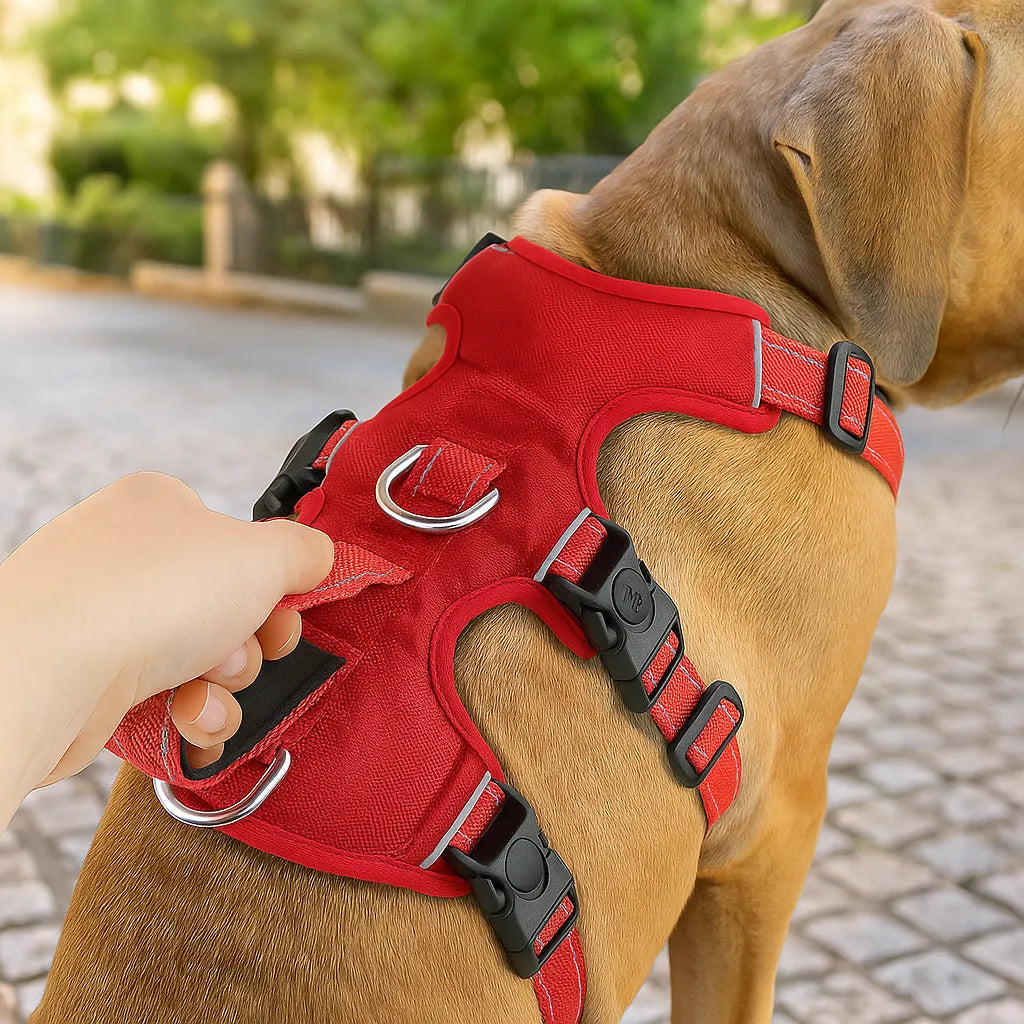Hundegeschirr gepolstert &amp; reflektierend | Anti-Zieh Brustgeschirr