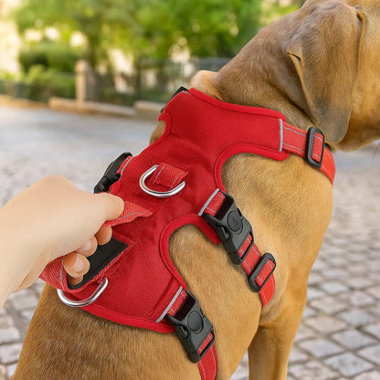Hundegeschirr gepolstert &amp; reflektierend | Anti-Zieh Brustgeschirr