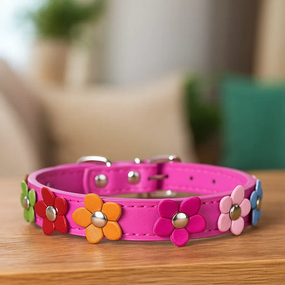 Katzenhalsband verstellbar | Weich mit Sicherheitsverschluss &amp; Blumenmuster