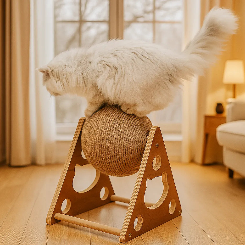 Kratzball Katze aus Sisal | Krallenpflege &amp; Möbel Schutz