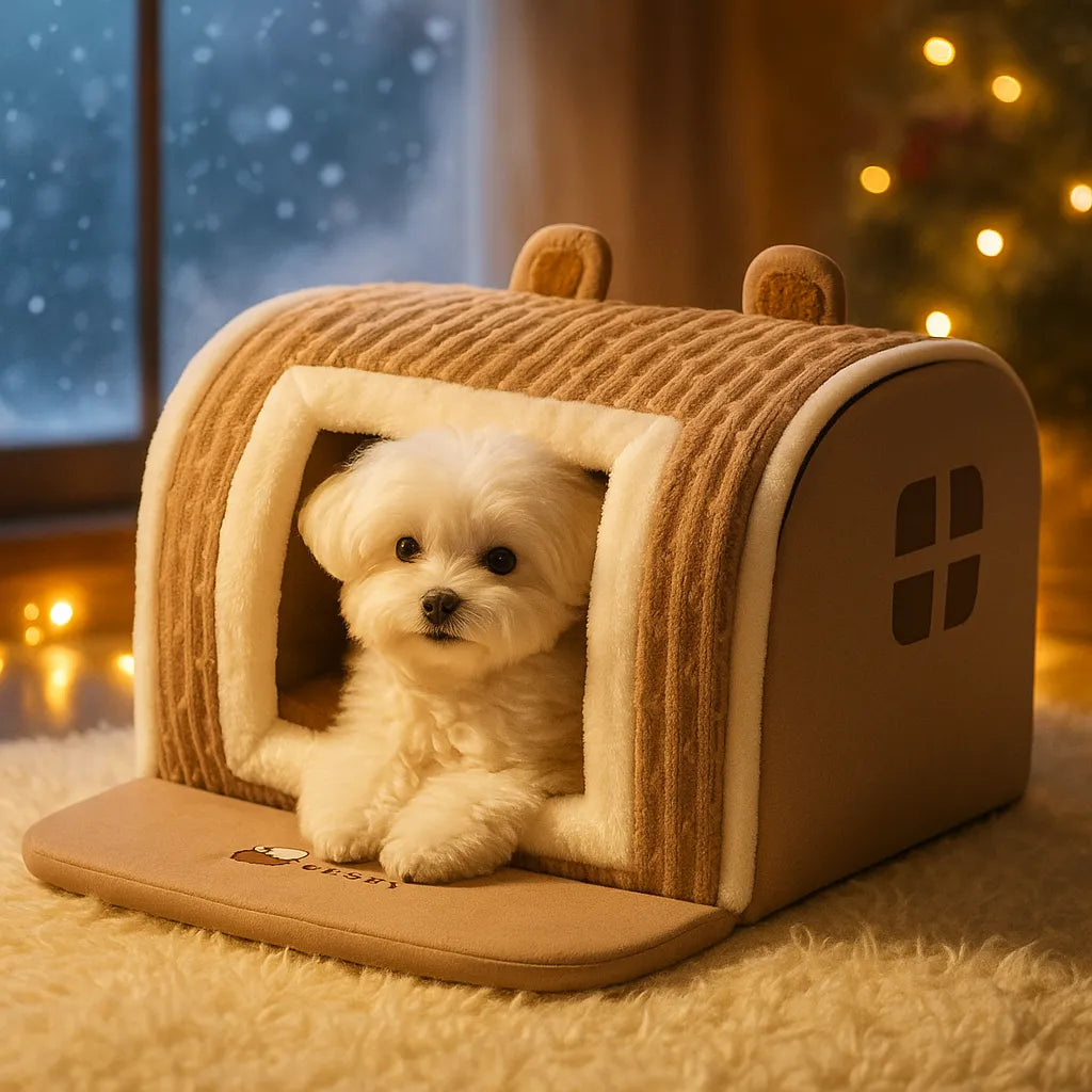 Hundebett &amp; Hundehütte in einem | Sicher &amp; gemütlich