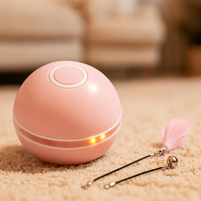 Katzenspielzeug LED Ball automatisch | Selbstrollend &amp; aufladbar