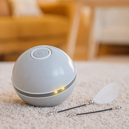Katzenspielzeug LED Ball automatisch | Selbstrollend &amp; aufladbar