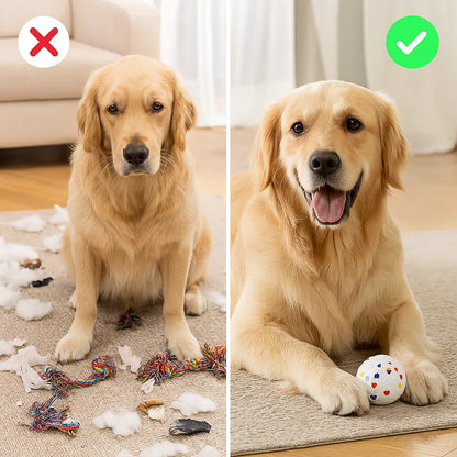 Hundespielzeug unverwüstlich | Robuster Ball für starke Kauer