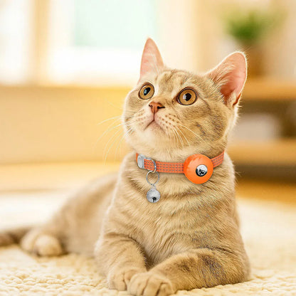 Katzenhalsband reflektierend | Mit AirTag-Halterung &amp; Glöckchen
