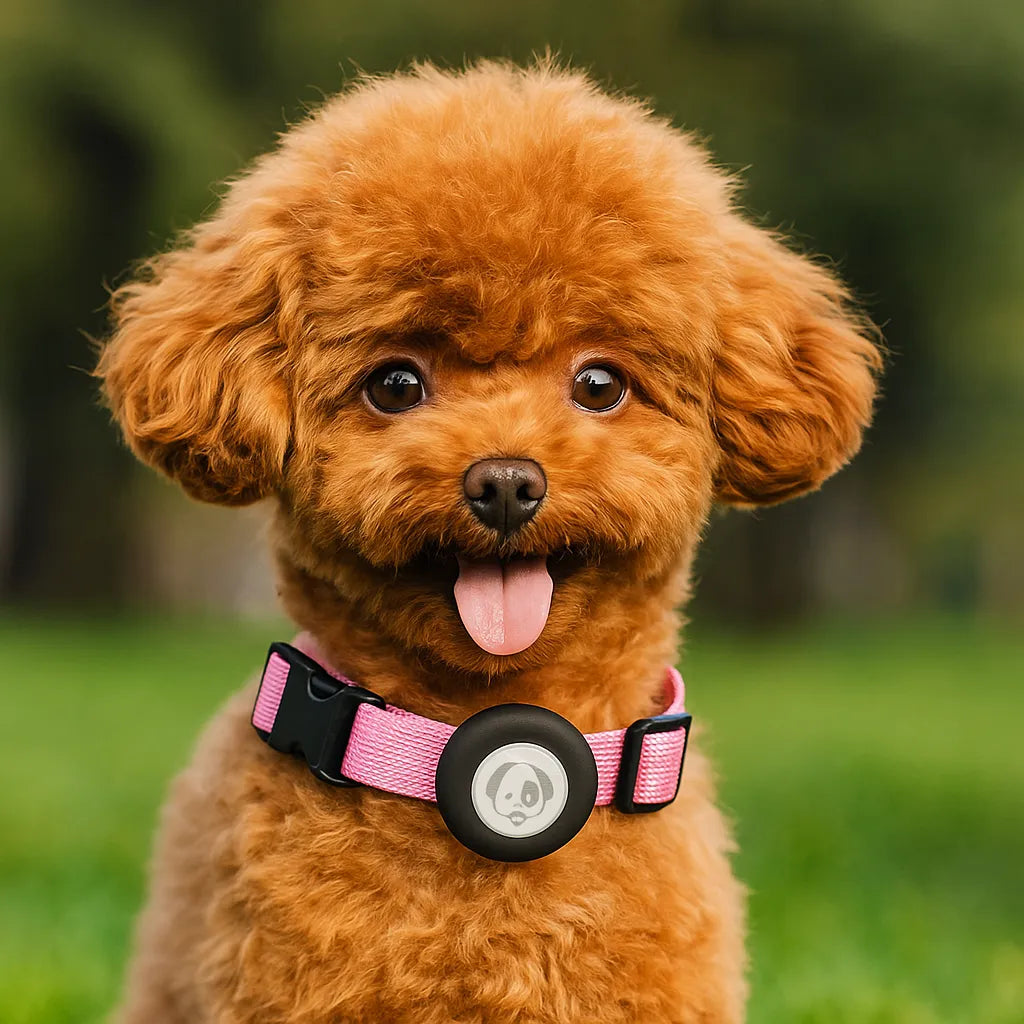 Robustes Hundehalsband | AirTag Halsband aus Nylon &amp; verstellbar