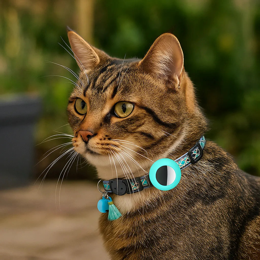 Katzenhalsband mit AirTag‑Halterung