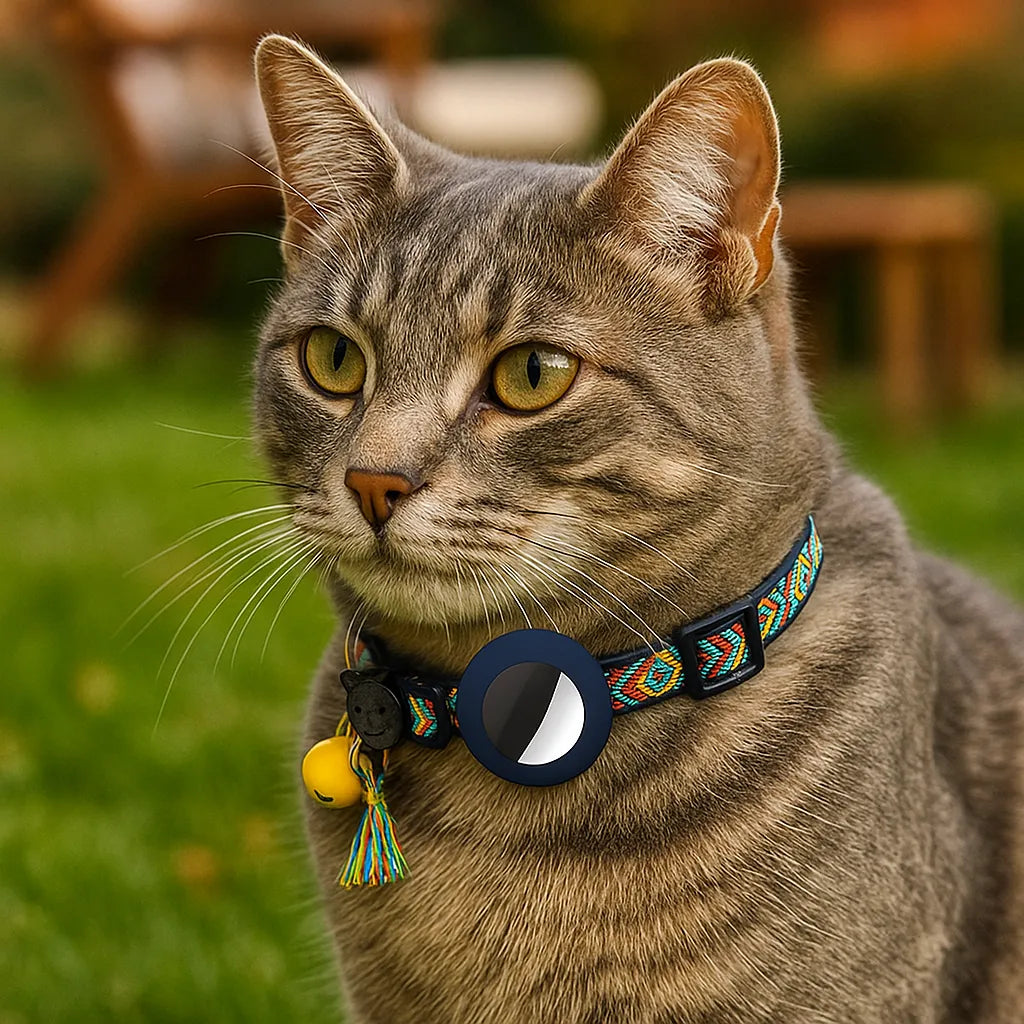 Katzenhalsband mit AirTag‑Halterung