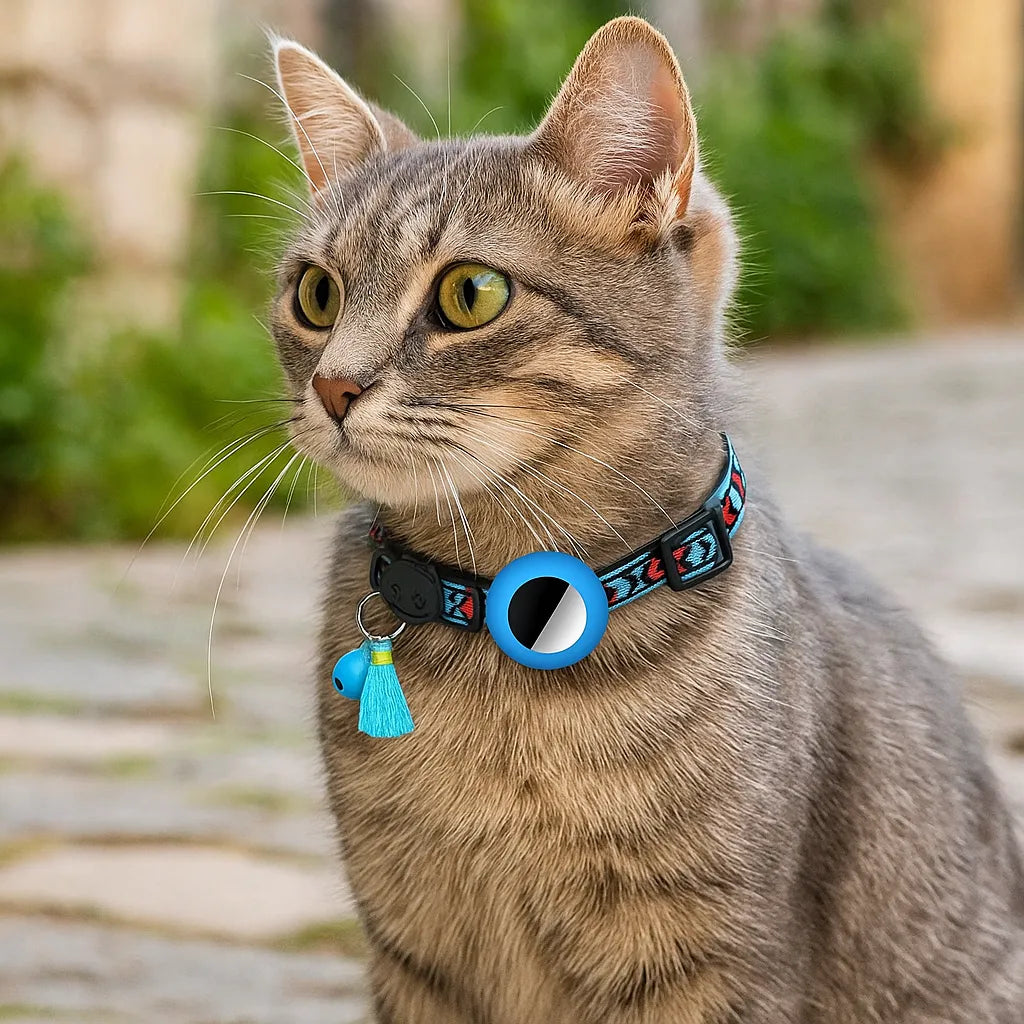 Katzenhalsband mit AirTag‑Halterung