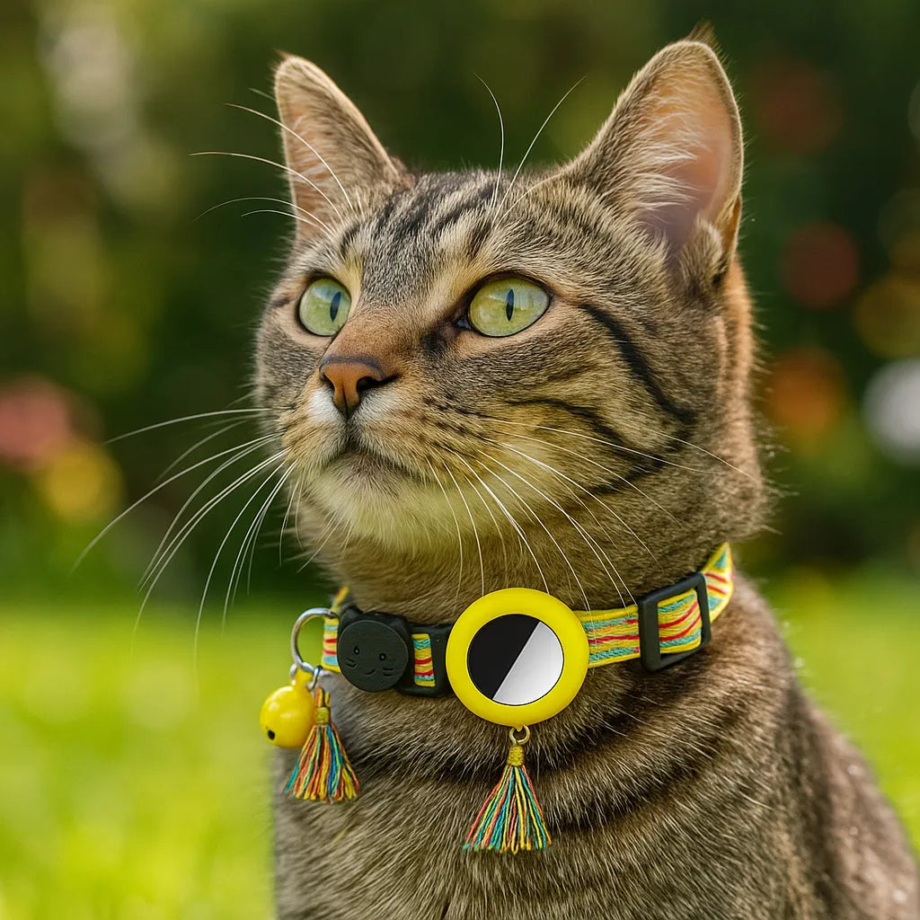 Katzenhalsband mit AirTag‑Halterung