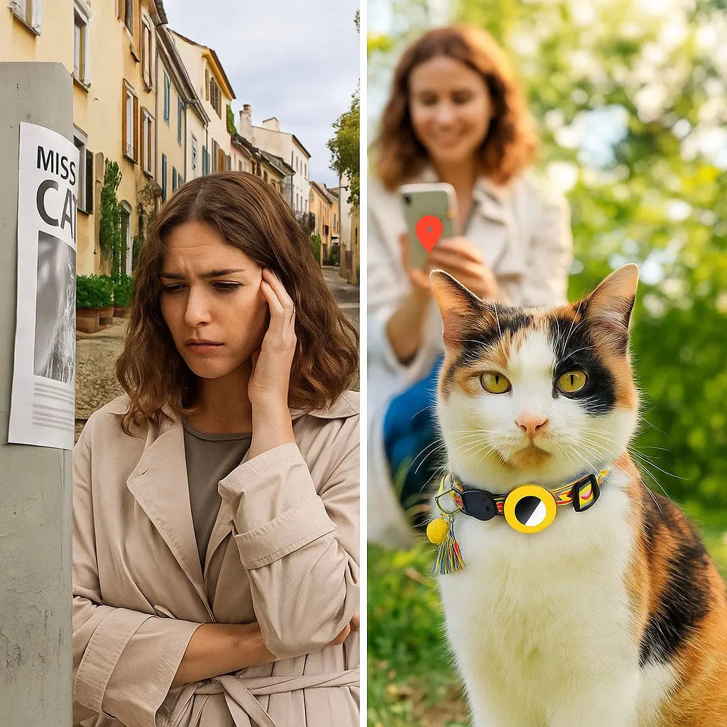 Katzenhalsband mit AirTag‑Halterung