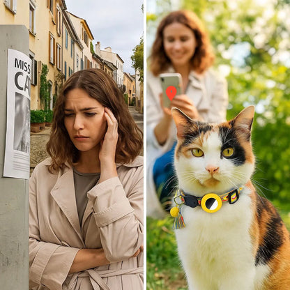 Katzenhalsband mit AirTag‑Halterung