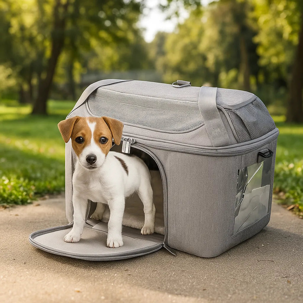 Tragetasche für Hunde faltbar – Atmungsaktiv &amp; ideal für Reisen