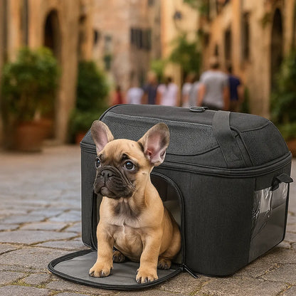 Tragetasche für Hunde faltbar – Atmungsaktiv &amp; ideal für Reisen