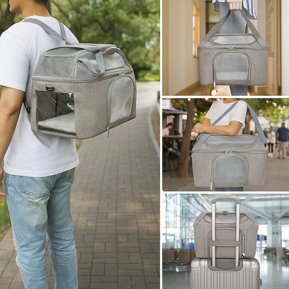 Tragetasche für Hunde faltbar – Atmungsaktiv &amp; ideal für Reisen