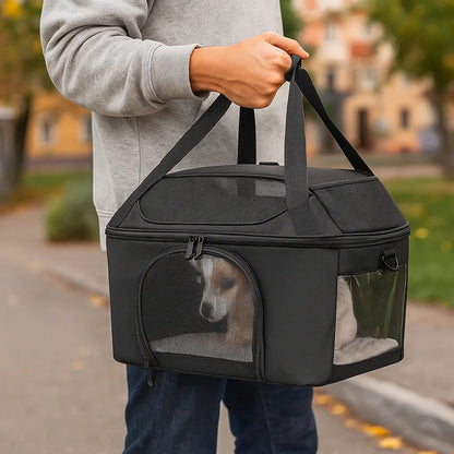 Tragetasche für Hunde faltbar – Atmungsaktiv &amp; ideal für Reisen