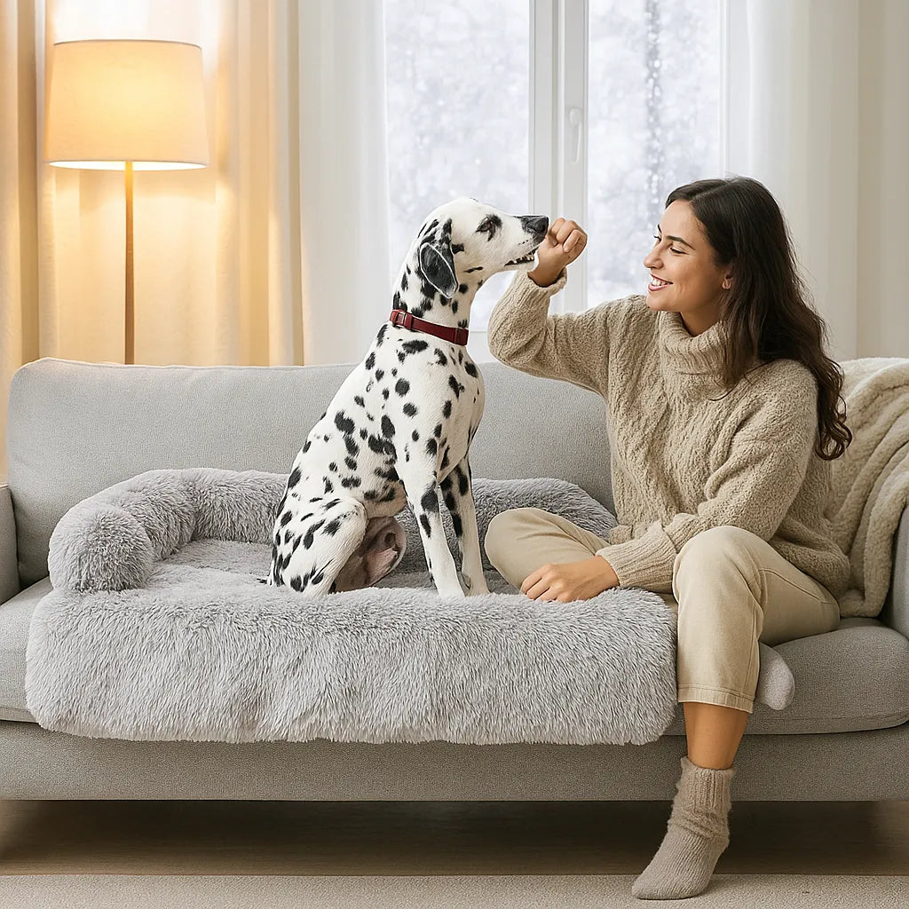 Fluffy Hundebett &amp; Hundedecke | Waschbar, weich &amp; rutschfest