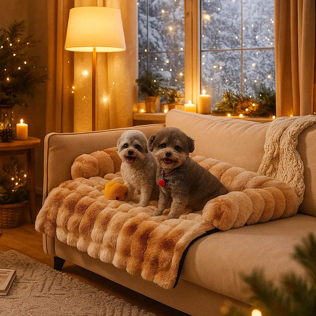 Plüsch Hundebett &amp; Hundedecke |  Waschbares sofabezug