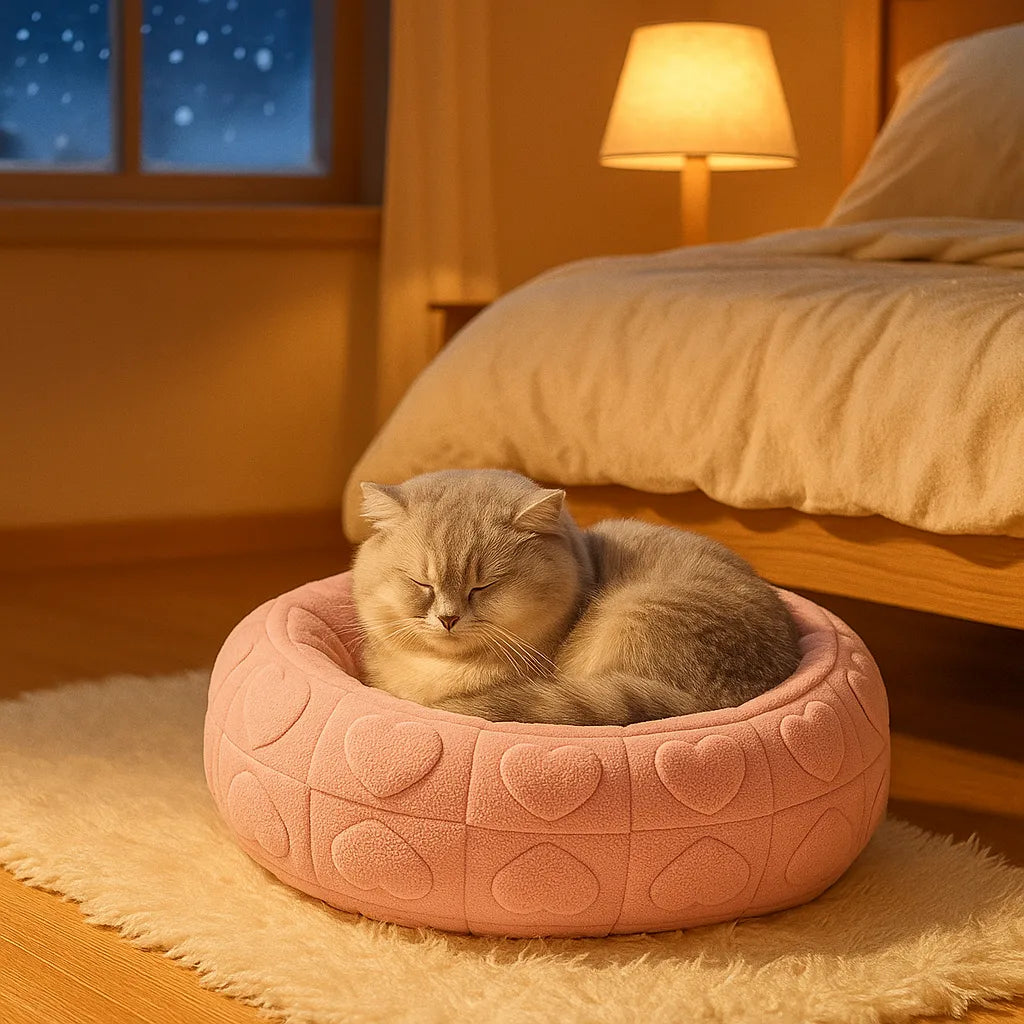 Katzenbett mit stützender Füllung | Weiches &amp; formstabiles Katzenkissen