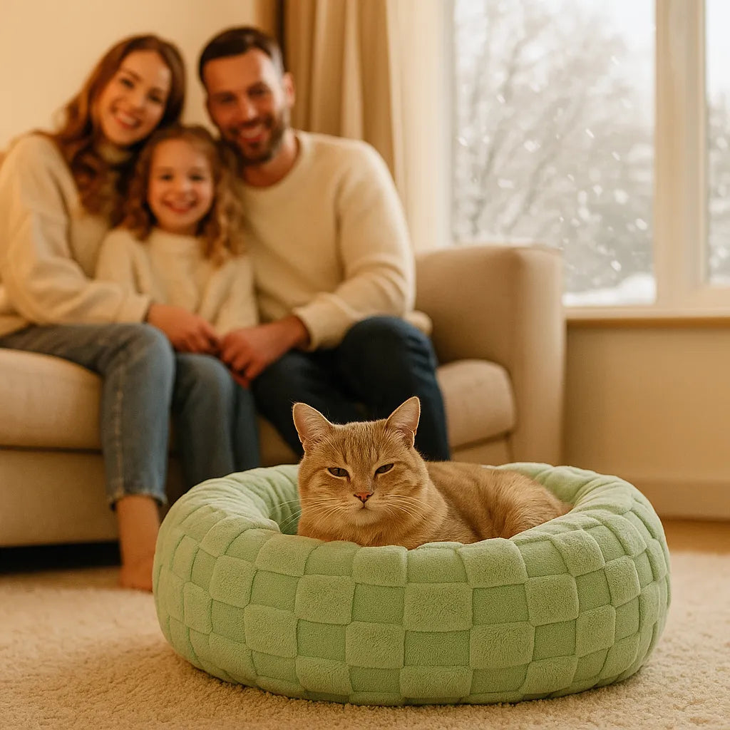 Katzenbett mit stützender Füllung | Weiches &amp; formstabiles Katzenkissen