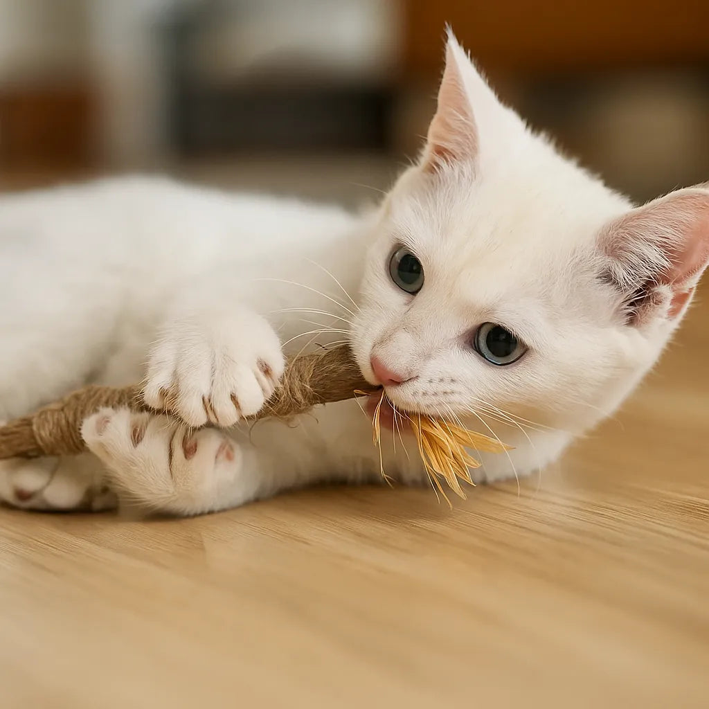 Katzenspielzeug Zahnpflege | Interaktives Spielzeug mit Katzenkraut zur Zahnreinigung &amp; Stressreduzierung