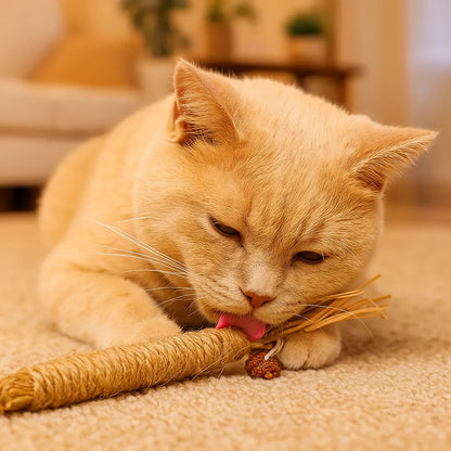Katzenspielzeug Zahnpflege | Interaktives Spielzeug mit Katzenkraut zur Zahnreinigung &amp; Stressreduzierung