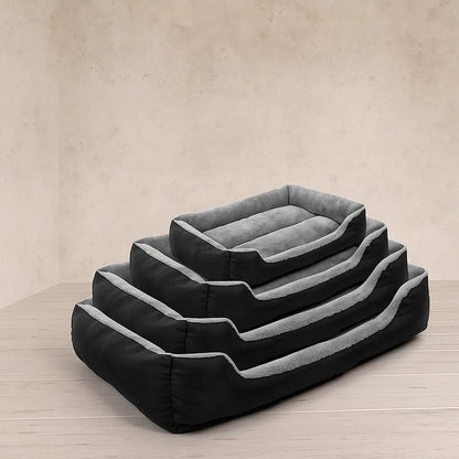 Hundebett mit erhöhtem Rand | Weiches &amp; formstabiles Kuschelbett