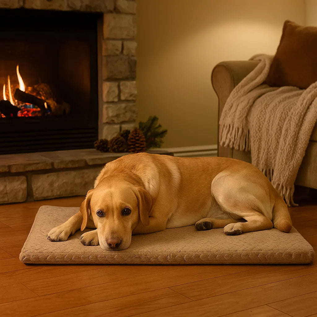 Hundebett mit abnehmbarem Bezug | Waschbar, rutschfest &amp; warm für den Winter