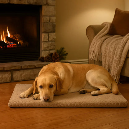 Hundebett mit abnehmbarem Bezug | Waschbar, rutschfest &amp; warm für den Winter