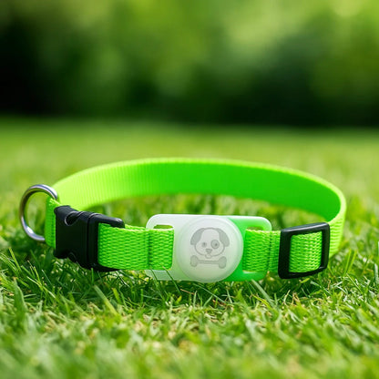 Hundehalsband mit AirTag Halterung | Wasserdicht &amp; sicher für draußen