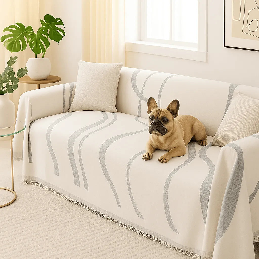 Wendbarer Sofabezug für Hundebesitzer | Schutz vor Haaren, Krallen &amp; Flecken