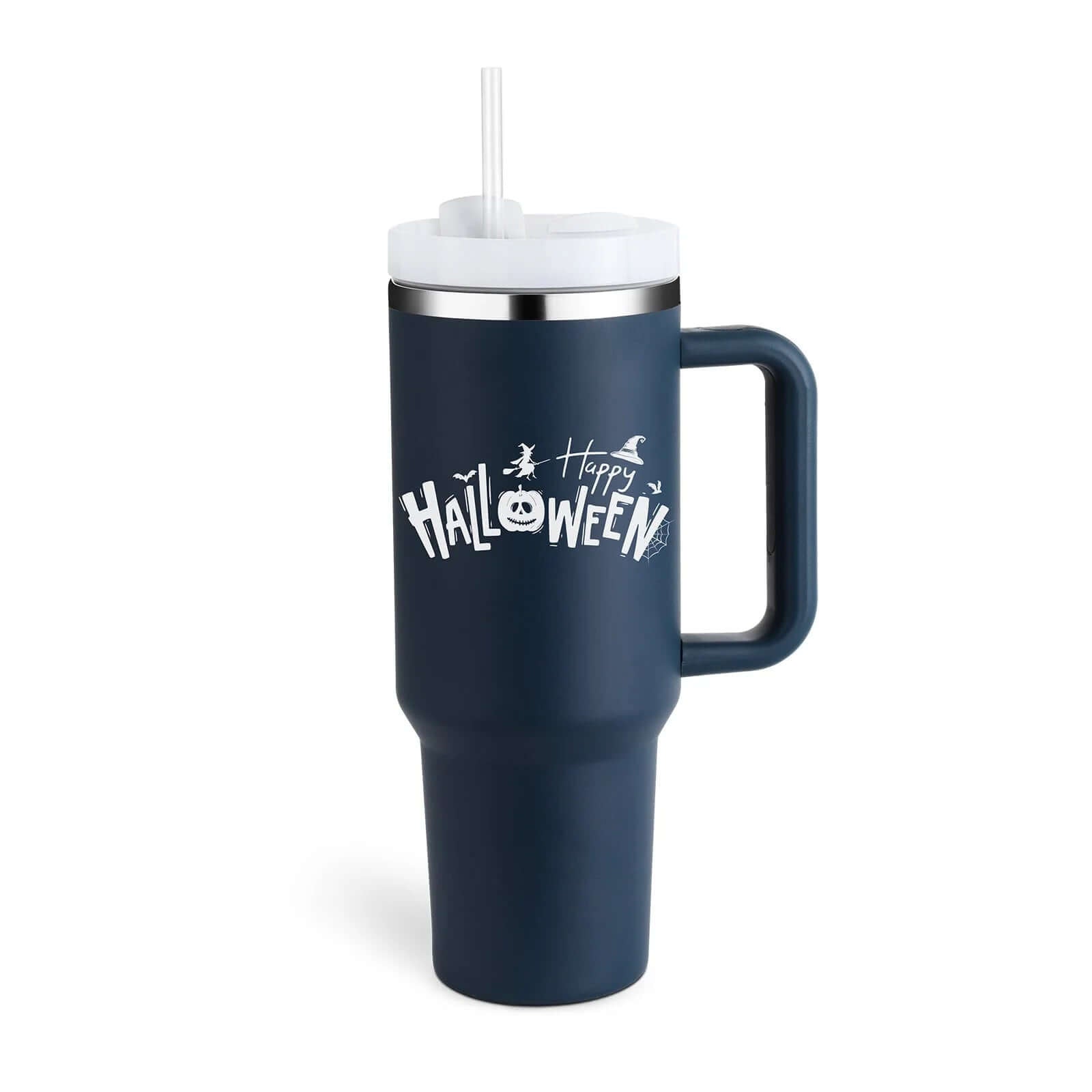 Isolierbecher mit Griff &amp; Strohhalm - Kaffeebecher &amp; Wasserflasche