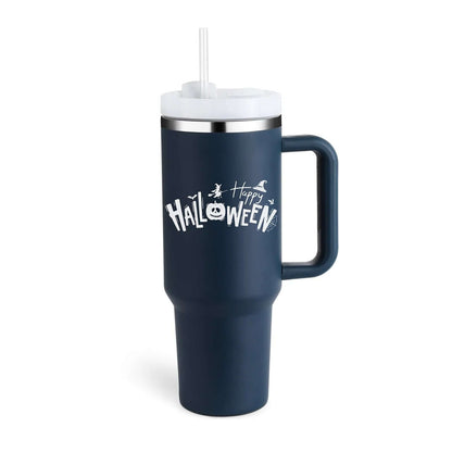 Isolierbecher mit Griff &amp; Strohhalm - Kaffeebecher &amp; Wasserflasche