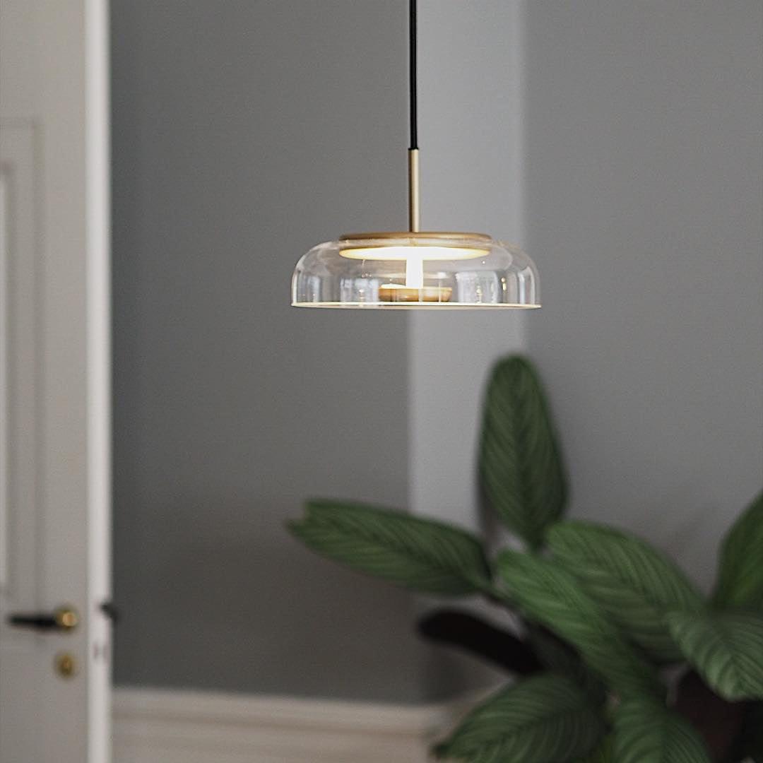 Moderne Pendelleuchte - Messing &amp; Glas