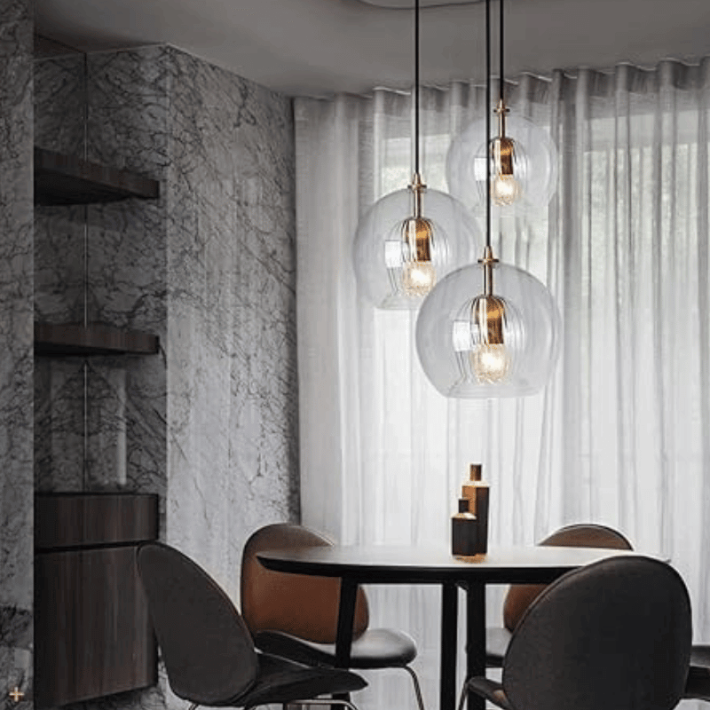 Moderne Hängeleuchte, Aluminium &amp; Glas, LumaLite